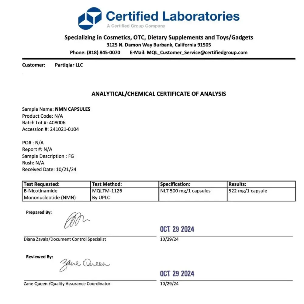 Reine Nicotinamid-Mononukleotid-Kapseln